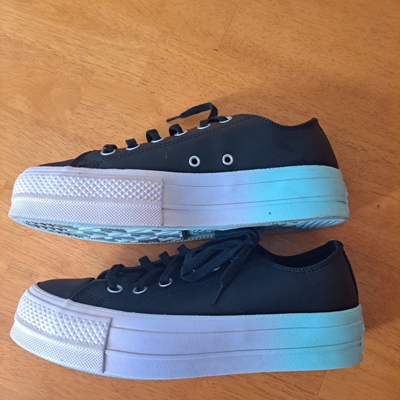 Converse Ctas lift leather platform black polar W - Picture 2 of 5